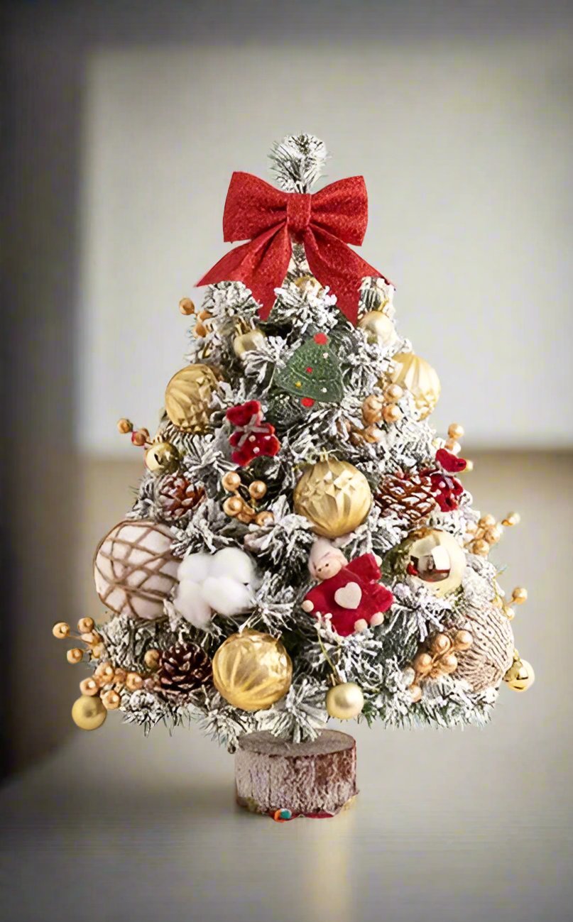 Sandsberg | Mini Tisch Weihnachtsbaum mit LED-Lichtern – 45CM Festliche Dekoration für Zuhause, Büro & Partys