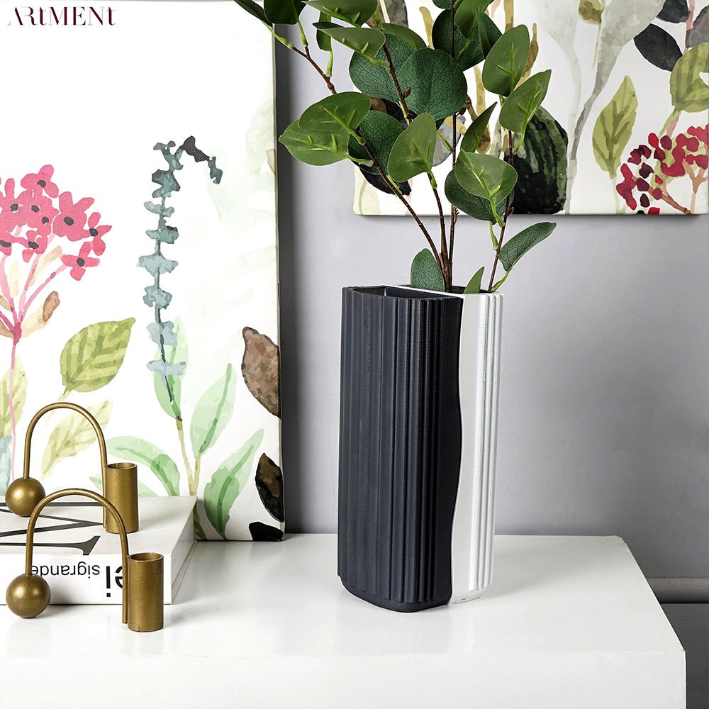 Minimal Jigsaw Puzzle Linear Vase (Set von 2)