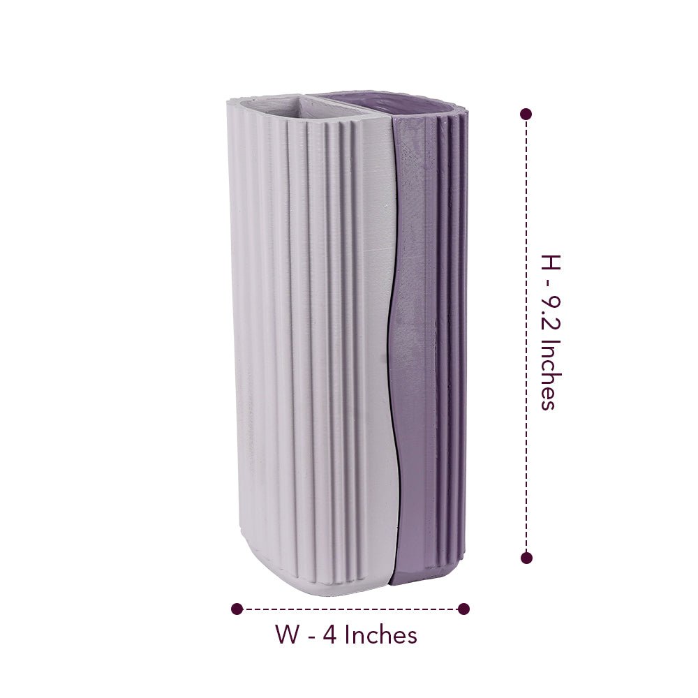 Minimal Jigsaw Puzzle Linear Vase (Set von 2)