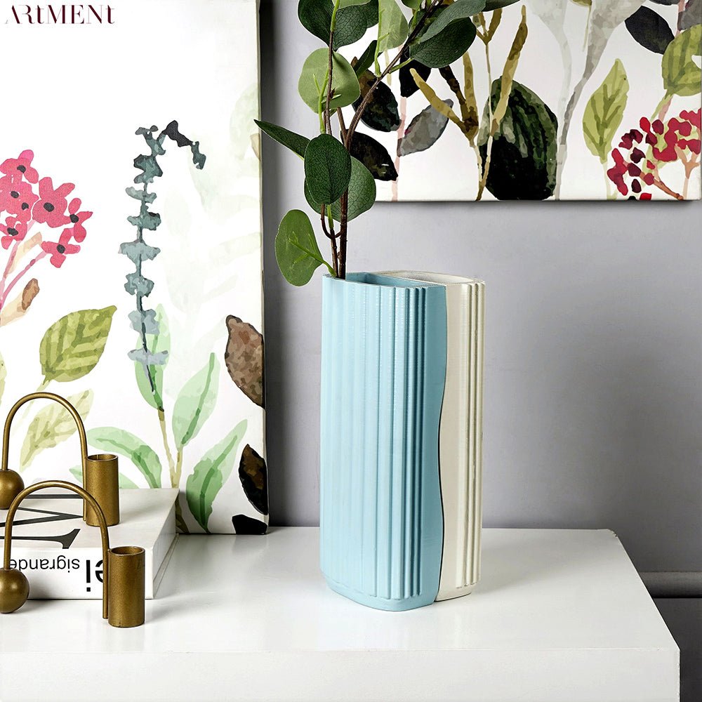 Minimal Jigsaw Puzzle Linear Vase (Set von 2)