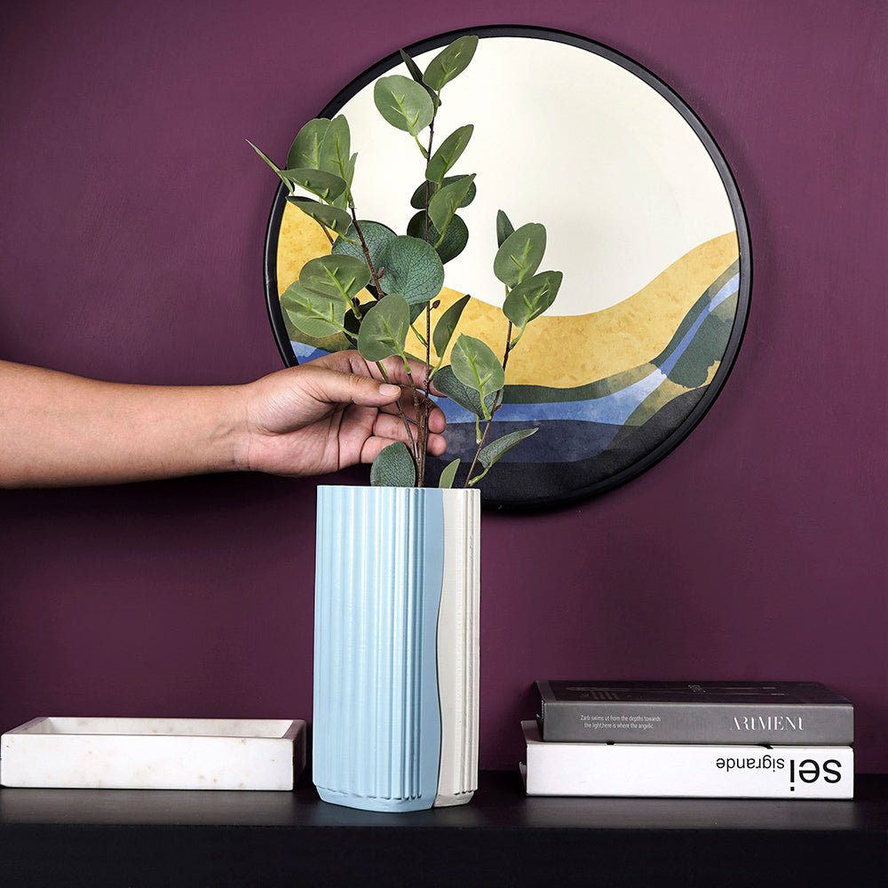 Minimal Jigsaw Puzzle Linear Vase (Set von 2)