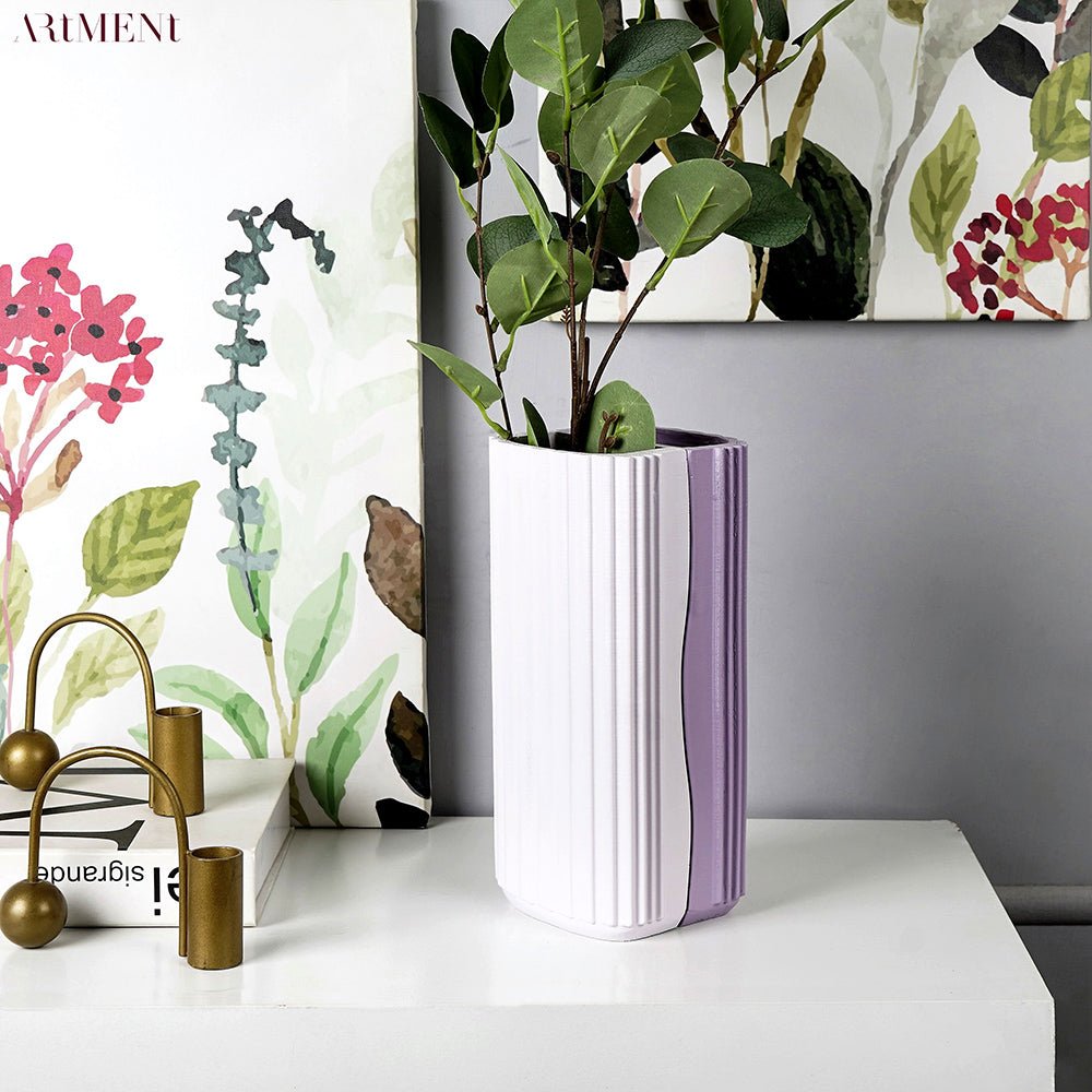 Minimal Jigsaw Puzzle Linear Vase (Set von 2)