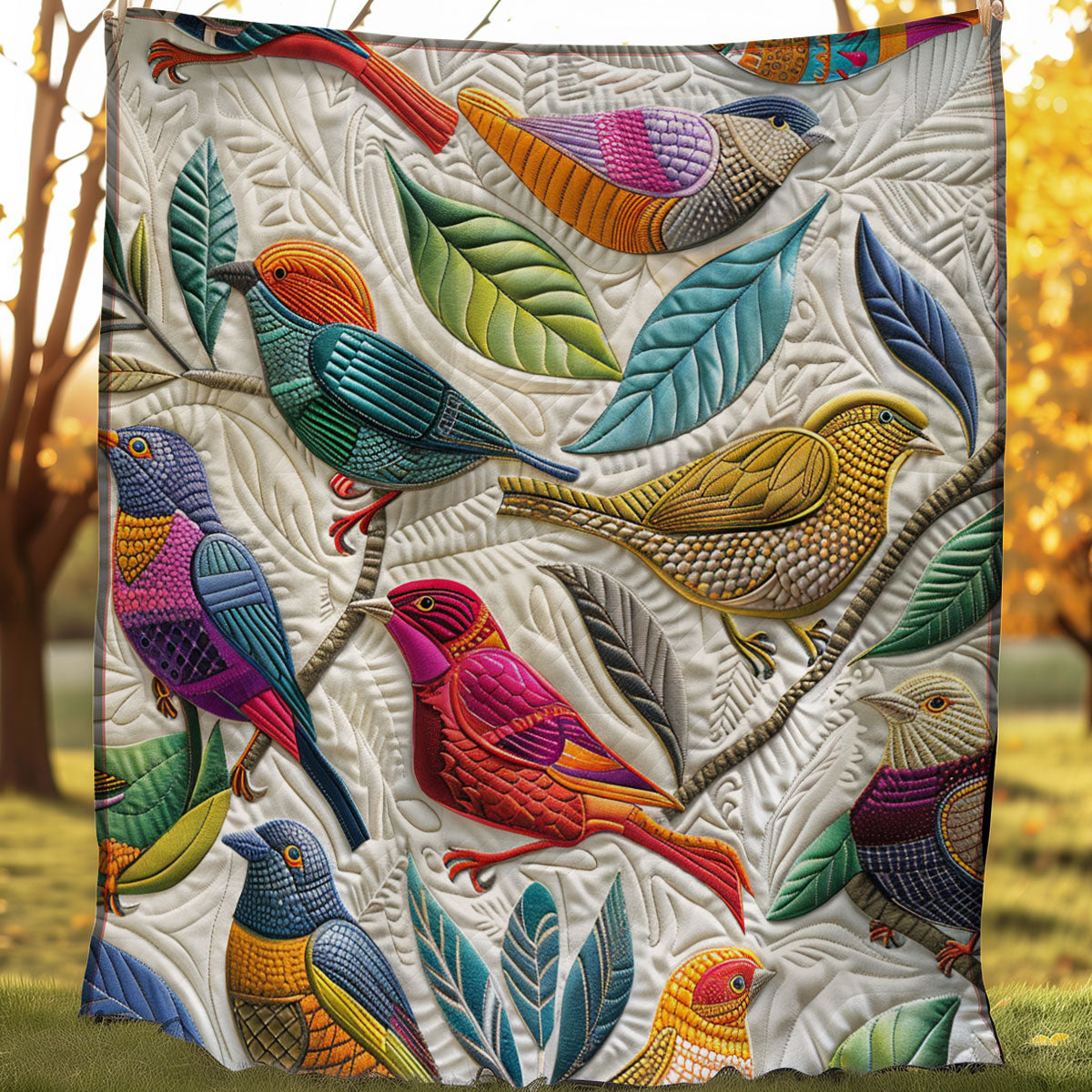 Vögel Quilt