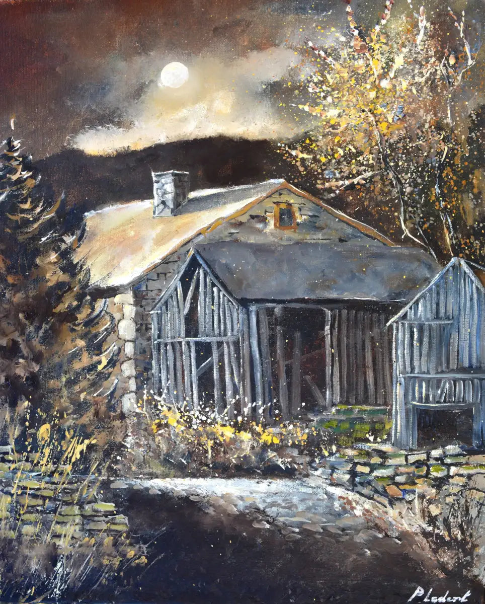 Sandsberg | Moonshine An Alten Scheunen I Wandkunst