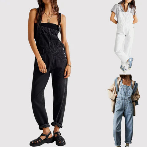 Leichte Damen-Denim-Latzhose für den Sommer