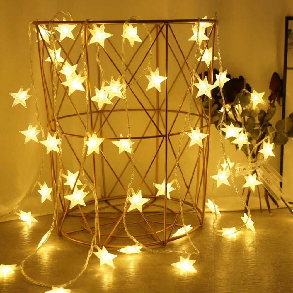 Sandsberg | Outdoor Star LED Lichterkette – Verzaubernde Girlandenlichter für Hochzeiten, Partys und Weihnachten