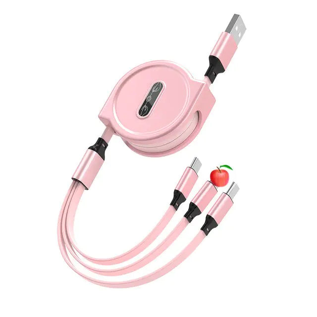 3-in-1-USB-verlängerbares Datenkabel