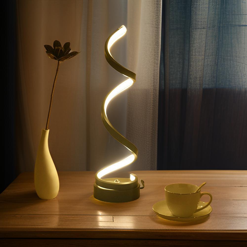 Moderne LED-Tischlampe mit Touch-Steuerung und warmem Licht