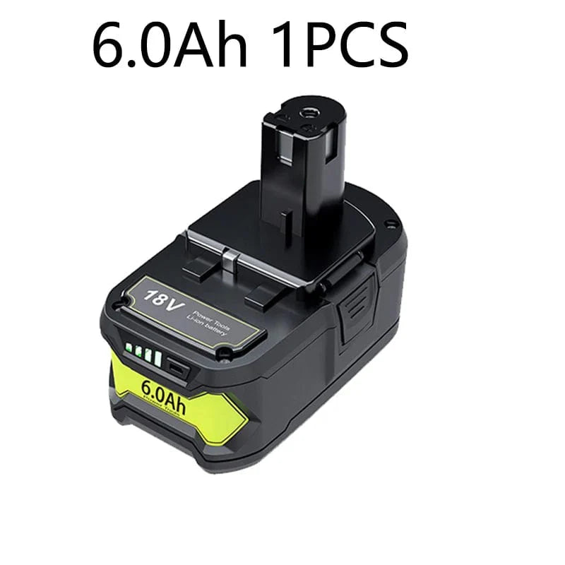 6Ah für RYOBI P108 18V One+ Plus Batterie 18 Volt Lithium-Ionen Elektrowerkzeuge P104 P107 RB18L50 RB18L20 P108
