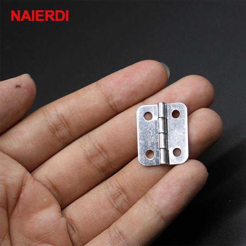 10 Stück 25mm X 20mm Silber Mini Türscharniere Schrank Schublade Schmuckkasten Mini Scharnier mit Schrauben für Möbelbeschläge