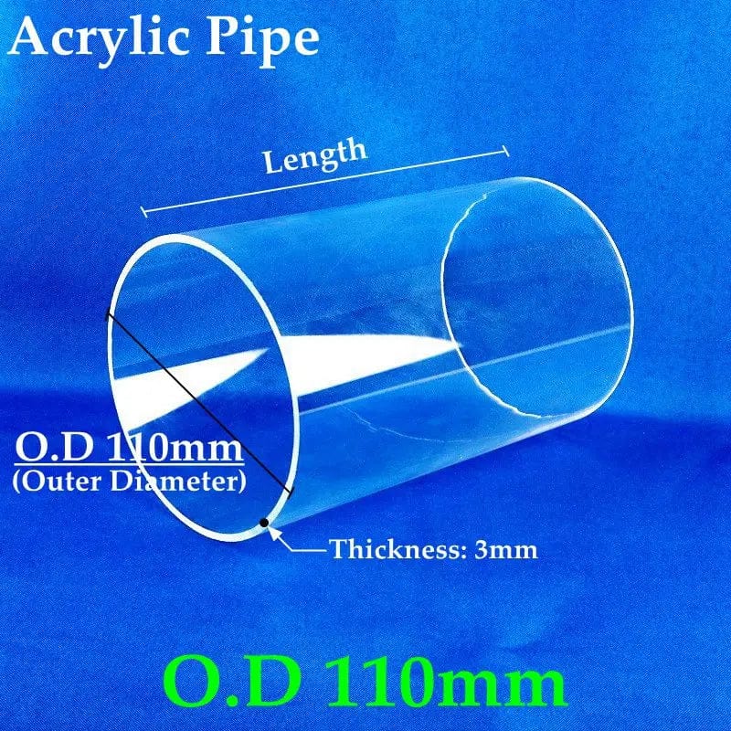 110~160mm Transparent Klar Plexiglas Rohr Wohnkultur Stress Relief MINI Aquarium Fisch Tank DIY Zubehör Acryl Rohr