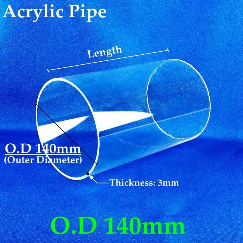 110~160mm Transparent Klar Plexiglas Rohr Wohnkultur Stress Relief MINI Aquarium Fisch Tank DIY Zubehör Acryl Rohr