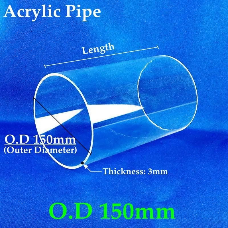 110~160mm Transparent Klar Plexiglas Rohr Wohnkultur Stress Relief MINI Aquarium Fisch Tank DIY Zubehör Acryl Rohr