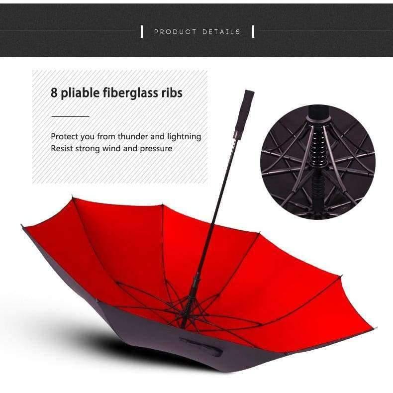 130cm large umbrella men's golf umbrella windproof double-layer automatic long-handled umbrella ladies men's