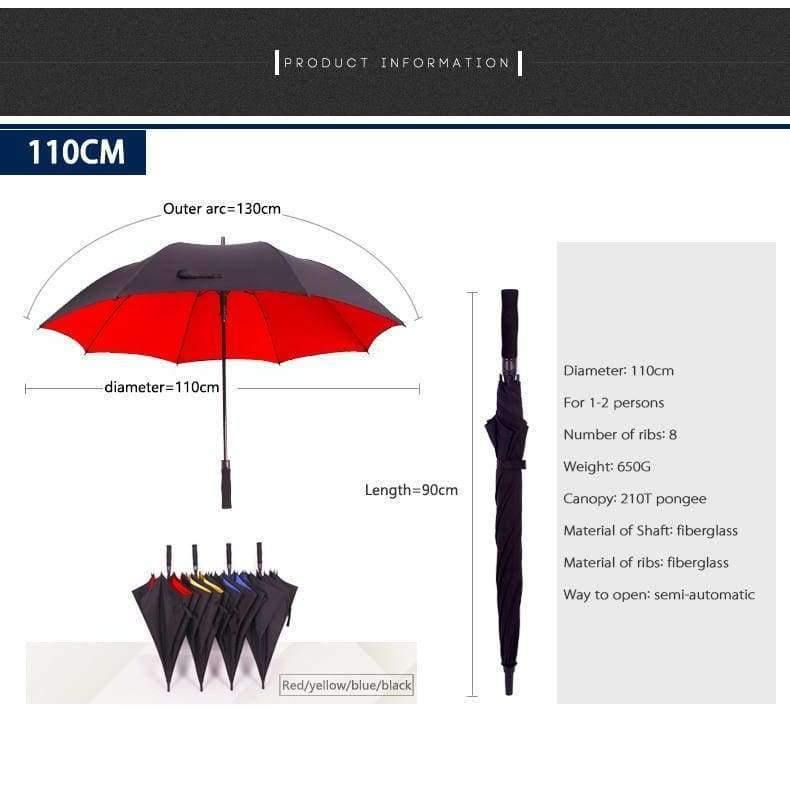 130cm large umbrella men's golf umbrella windproof double-layer automatic long-handled umbrella ladies men's