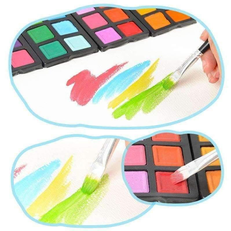 163/260 Stk Kinder Malset Schülermalerei Wasserfarben Palette Pinsel Stift Werkzeugbox Kinder Geschenkbox Kunst Malbedarf