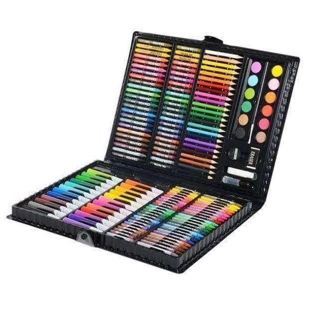 163/260 Stk Kinder Malset Schülermalerei Wasserfarben Palette Pinsel Stift Werkzeugbox Kinder Geschenkbox Kunst Malbedarf