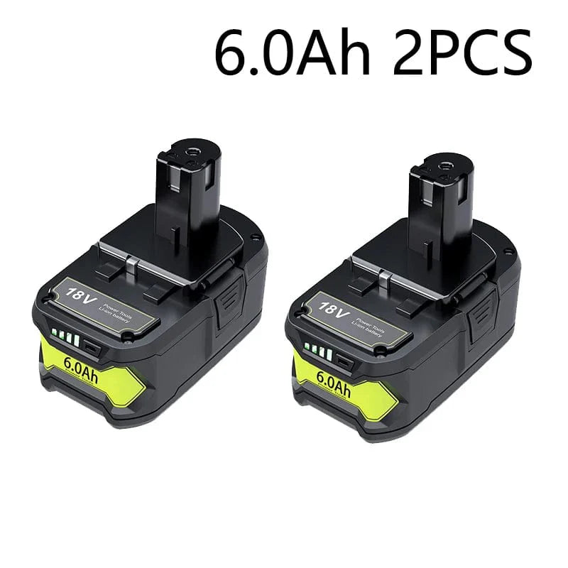 6Ah für RYOBI P108 18V One+ Plus Batterie 18 Volt Lithium-Ionen Elektrowerkzeuge P104 P107 RB18L50 RB18L20 P108
