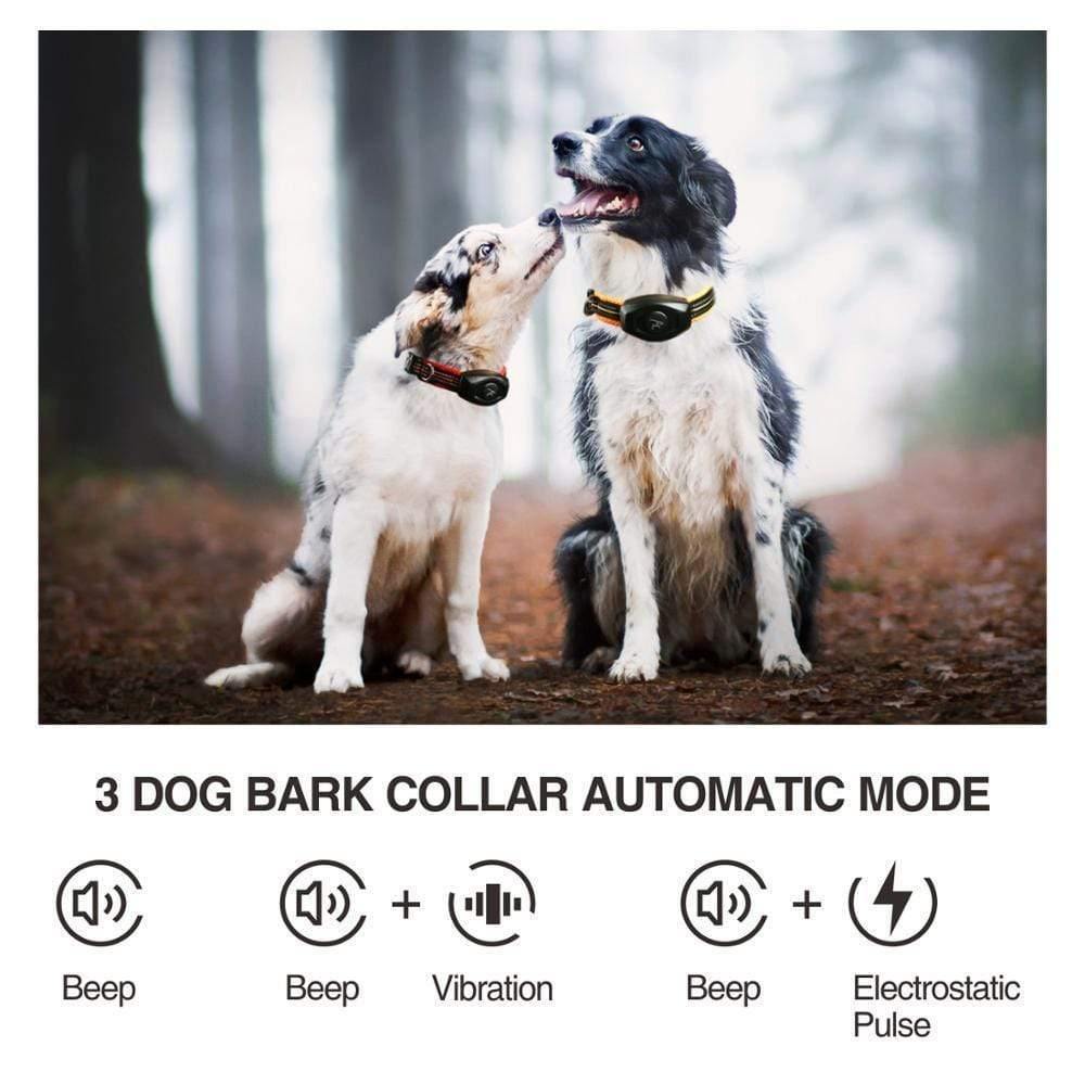 2 In 1 Hunde Trainingshalsband & Anti-Bell-Halsband 400M Wiederaufladbares Hunde Elektrisches Halsband Wasserdicht Fernbedienung Hund Haustier Produkt