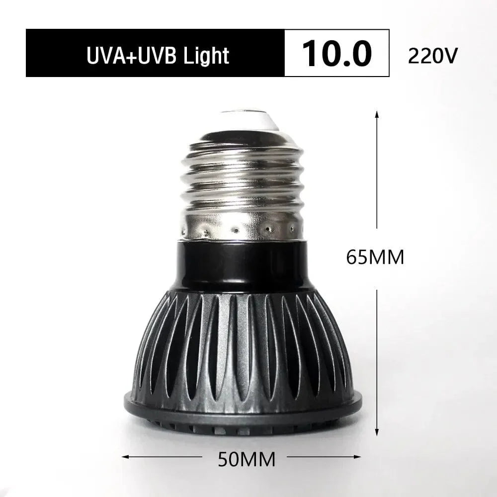 UVA + UVB LED Reptilienlicht Schildkröte Badeplattform Vollspektrum Sonnenlampe Sonnenbaden Wärmelampe für Eidechsen Reptilien und Amphibien