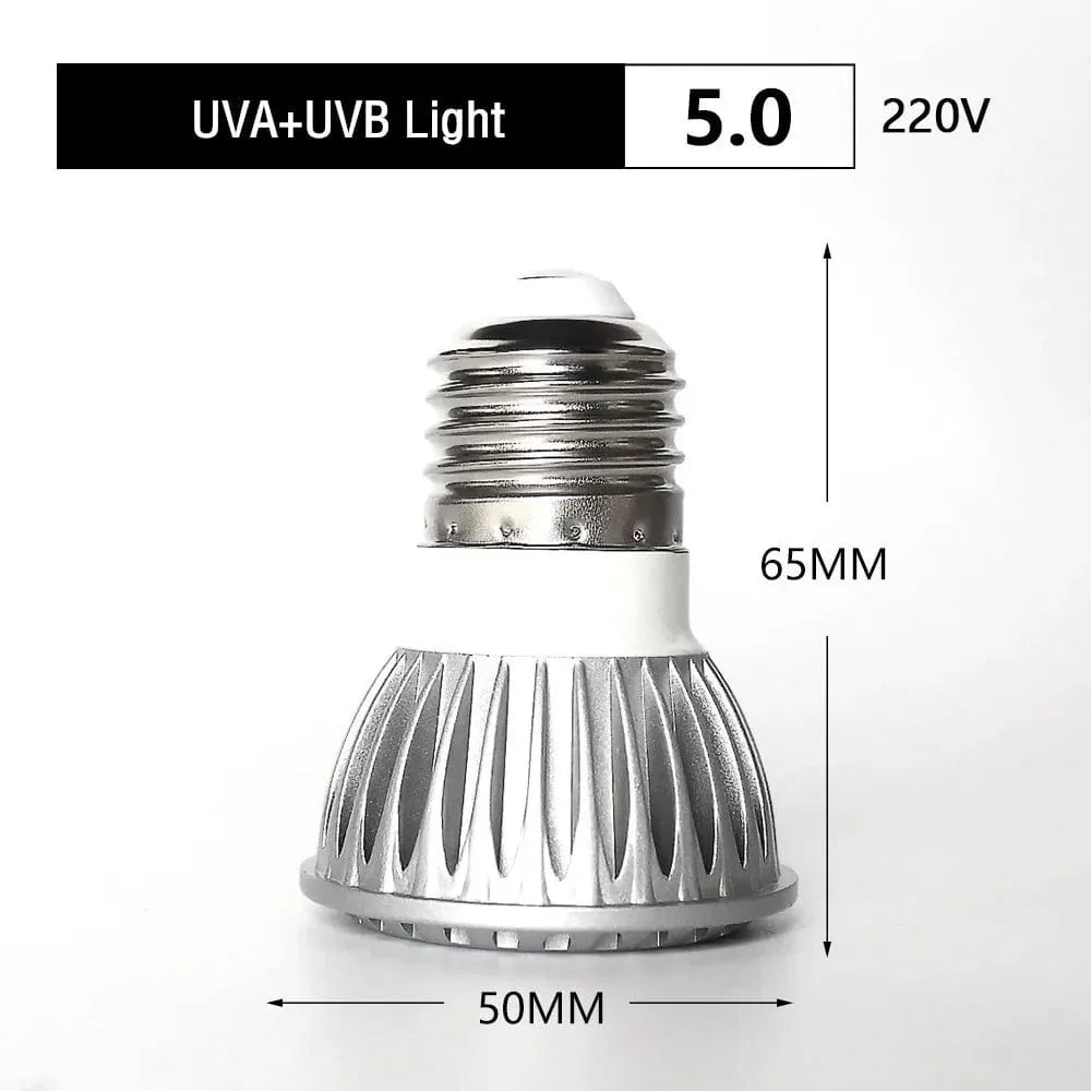 UVA + UVB LED Reptilienlicht Schildkröte Badeplattform Vollspektrum Sonnenlampe Sonnenbaden Wärmelampe für Eidechsen Reptilien und Amphibien