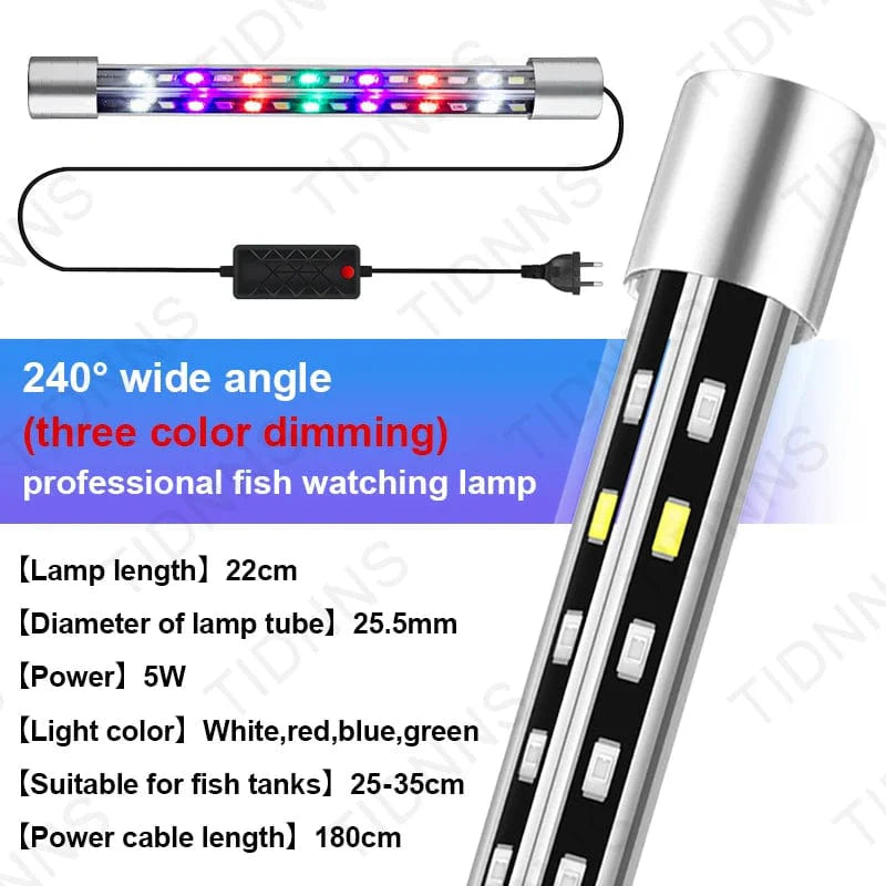 Aquarium Licht LED Weitwinkel Wasserdicht Fischtank Lampe Unterwasser Helligkeit RGB Aquarium Dekor Licht Pflanzenwachstums lampe 22-57