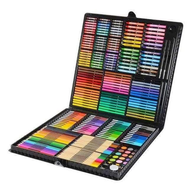 163/260 Stk Kinder Malset Schülermalerei Wasserfarben Palette Pinsel Stift Werkzeugbox Kinder Geschenkbox Kunst Malbedarf