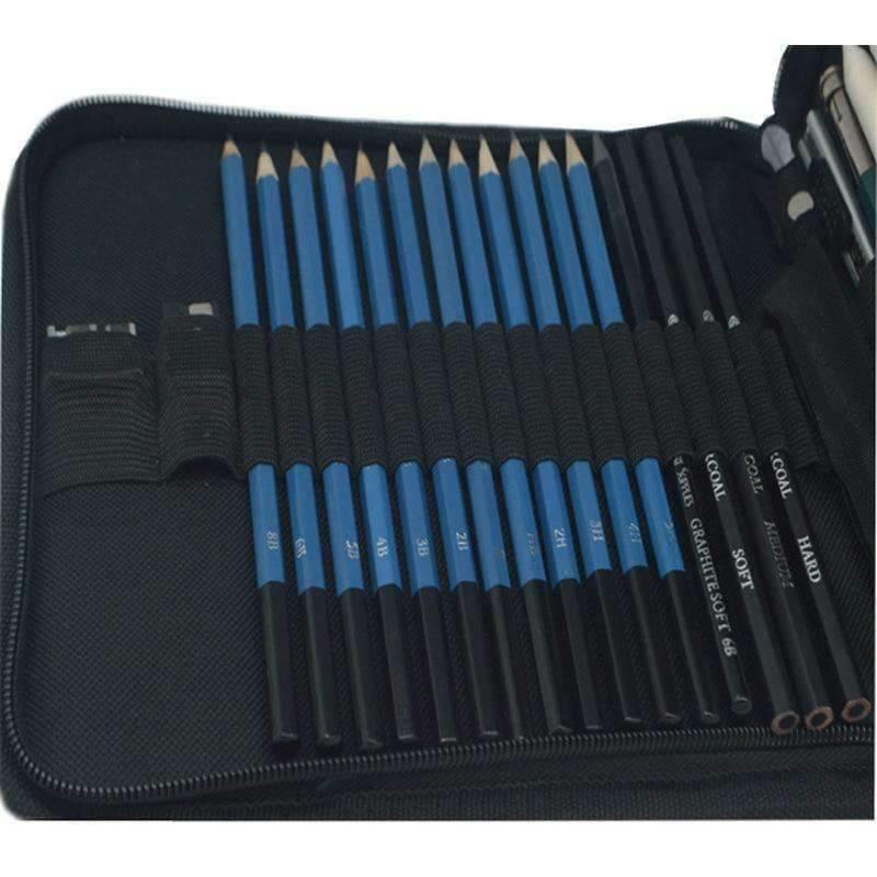 32Pcs/lot Skizz Zeichnungswerkzeug-Set Professionelles Malset Kunstbedarf Bleistift, Radiergummi, Messer, Bleistiftexpander, Anspitzer