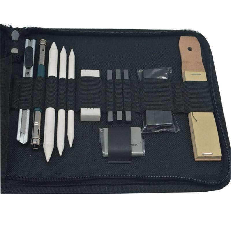 32Pcs/lot Skizz Zeichnungswerkzeug-Set Professionelles Malset Kunstbedarf Bleistift, Radiergummi, Messer, Bleistiftexpander, Anspitzer