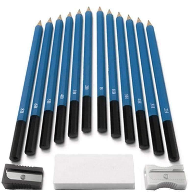 32Pcs/lot Skizz Zeichnungswerkzeug-Set Professionelles Malset Kunstbedarf Bleistift, Radiergummi, Messer, Bleistiftexpander, Anspitzer