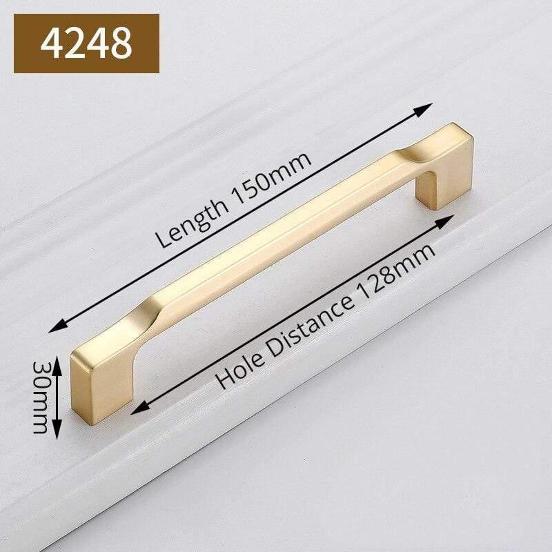 Moderne Gold Schrankgriffe Solide Zinklegierung Küchen-Schrank Ziehknöpfe Möbelschlösser Türbeschläge Dekoration