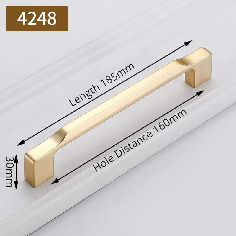 Moderne Gold Schrankgriffe Solide Zinklegierung Küchen-Schrank Ziehknöpfe Möbelschlösser Türbeschläge Dekoration
