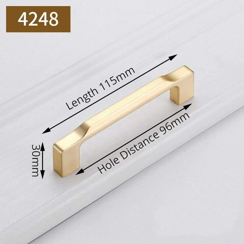Moderne Gold Schrankgriffe Solide Zinklegierung Küchen-Schrank Ziehknöpfe Möbelschlösser Türbeschläge Dekoration