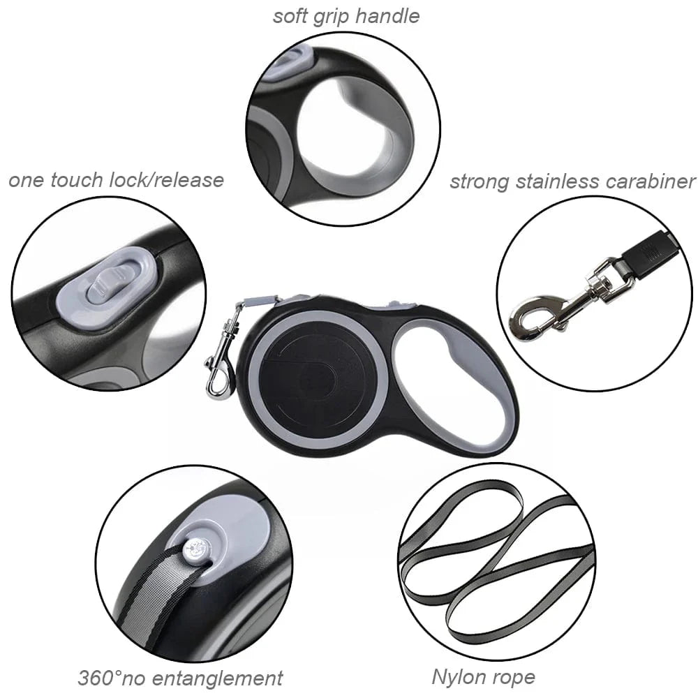 3m 5m 8m 50kg Hundeleine Verlängerung Roulette Halsband für kleine große Hundezubehör verstellbar langlebig Spaziergang Wandern Bulldogge Seil