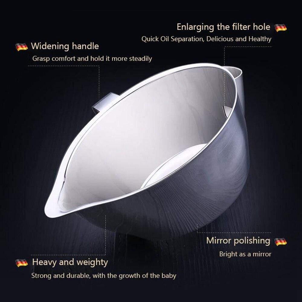 4 Größen Edelstahl Soßen Öl Suppe Fett Separator Fett Öler Filter Sieb Schüssel Küchen Öl Suppe Sieb Tasse Kochwerkzeug