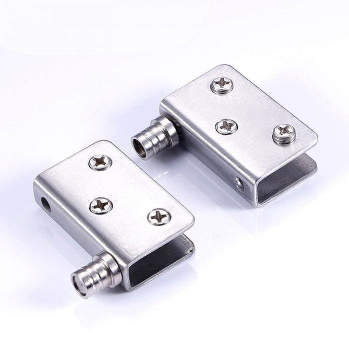 4 Stk. Edelstahl-Glashardware für 5-8mm/10-12mm Glasschiebetüren Glas Pivot Klammern Türscharniere 4 Größen