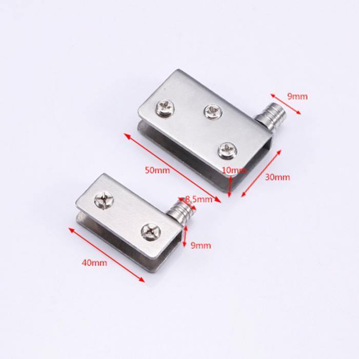 4 Stk. Edelstahl-Glashardware für 5-8mm/10-12mm Glasschiebetüren Glas Pivot Klammern Türscharniere 4 Größen