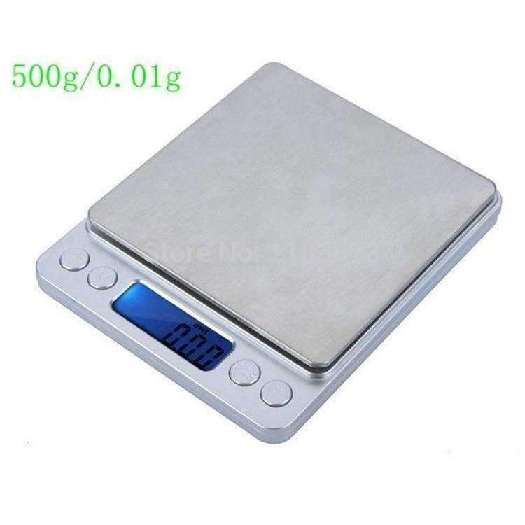 500g 0.01g Digitale Taschen Schmuckwaage 500G 0.01 Lebensmittel Küche Wägung Plattformwaagen LCD Keks Gramm Messwerkzeuge Zwei Tabletts