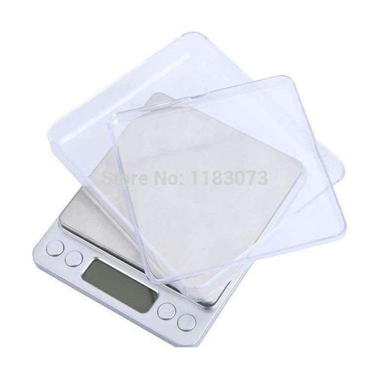 500g 0.01g Digitale Taschen Schmuckwaage 500G 0.01 Lebensmittel Küche Wägung Plattformwaagen LCD Keks Gramm Messwerkzeuge Zwei Tabletts