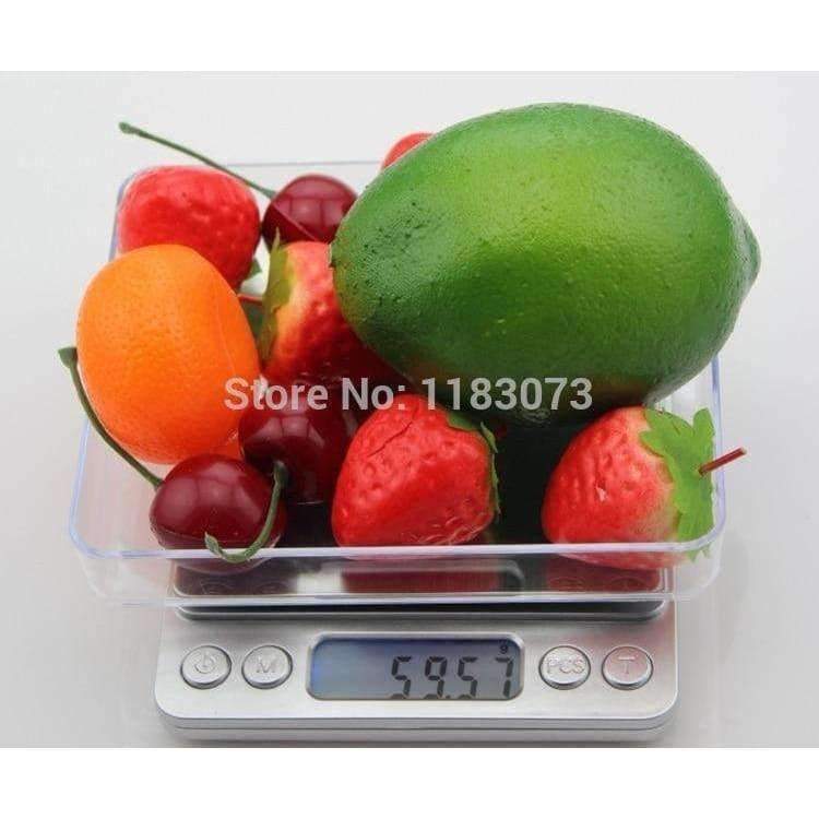 500g 0.01g Digitale Taschen Schmuckwaage 500G 0.01 Lebensmittel Küche Wägung Plattformwaagen LCD Keks Gramm Messwerkzeuge Zwei Tabletts