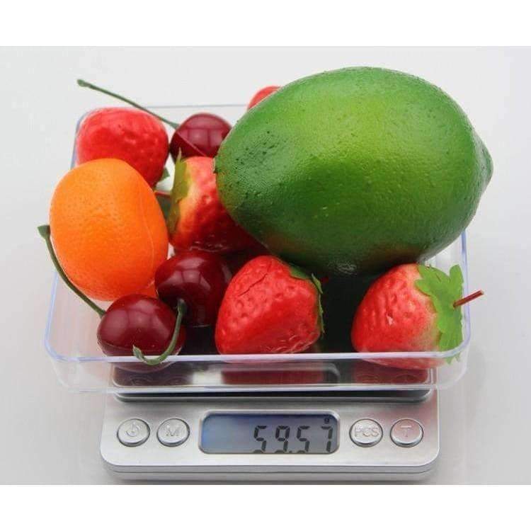 500g 0.01g Digitale Taschen Schmuckwaage 500G 0.01 Lebensmittel Küche Wägung Plattformwaagen LCD Keks Gramm Messwerkzeuge Zwei Tabletts