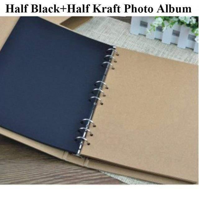 30 Seiten Blanko/Losblätter Fotoalbum Scrapbook Handgemacht/Hochzeit/DIY/Selbstklebend/Papier Fotoalbumhülle Kraftalbum für Fotos