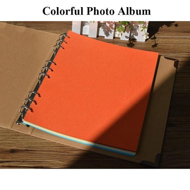 30 Seiten Blanko/Losblätter Fotoalbum Scrapbook Handgemacht/Hochzeit/DIY/Selbstklebend/Papier Fotoalbumhülle Kraftalbum für Fotos