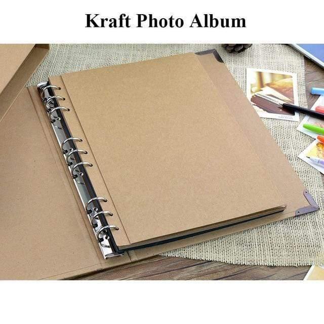 30 Seiten Blanko/Losblätter Fotoalbum Scrapbook Handgemacht/Hochzeit/DIY/Selbstklebend/Papier Fotoalbumhülle Kraftalbum für Fotos