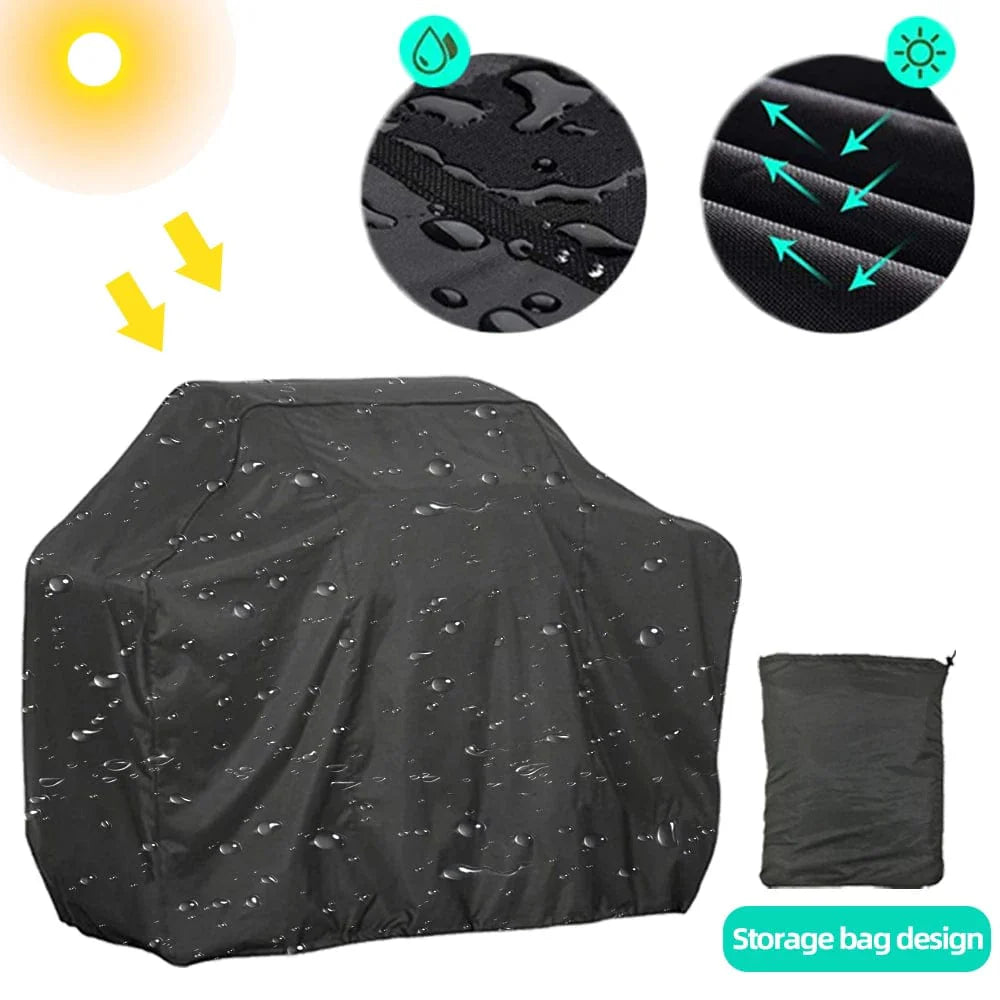 BBQ Abdeckung Outdoor Staub Wasserdicht Weber Schwerlast Grillabdeckung Regen Schutzhülle Outdoor Grill Rund