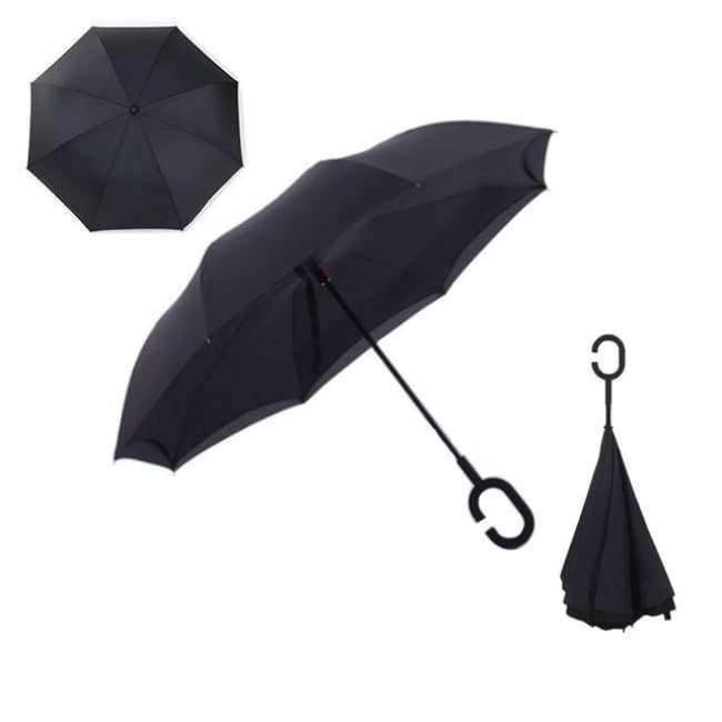 Reversed Umbrella Double Layer Inverted Multifunction Windproof Rain Hand Men's Umbrellas For Adults Long Umbrellas