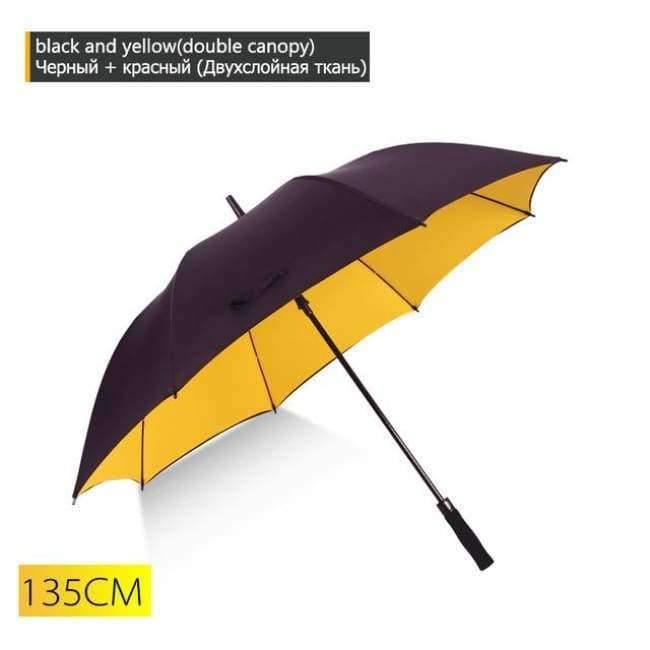 130cm large umbrella men's golf umbrella windproof double-layer automatic long-handled umbrella ladies men's