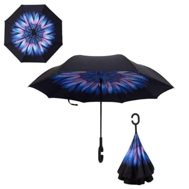 Reversed Umbrella Double Layer Inverted Multifunction Windproof Rain Hand Men's Umbrellas For Adults Long Umbrellas