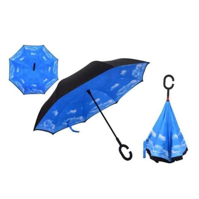 Reversed Umbrella Double Layer Inverted Multifunction Windproof Rain Hand Men's Umbrellas For Adults Long Umbrellas