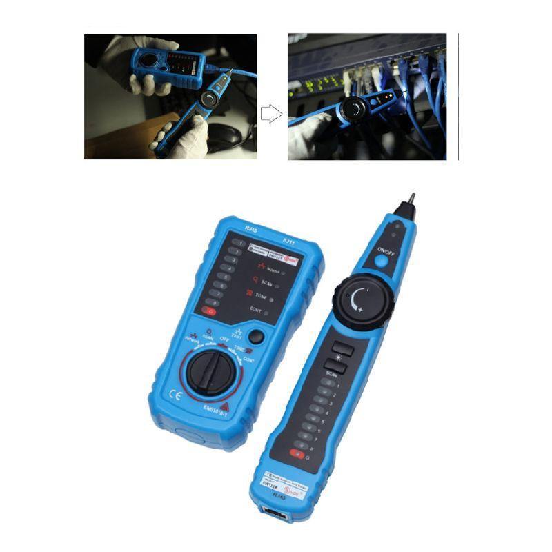 Cat5 Cat6 Wire Tracker LAN Tester RJ11 Telephone Line RJ45 Ethernet Network Cable Detector for Checking the Collation-Continuity